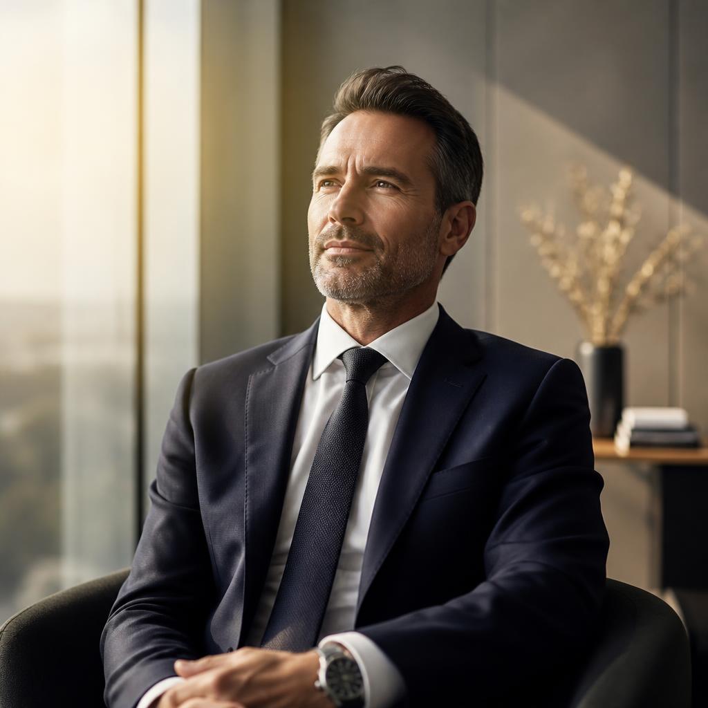 Executive leader in calm focus, representing the executive focus practice
